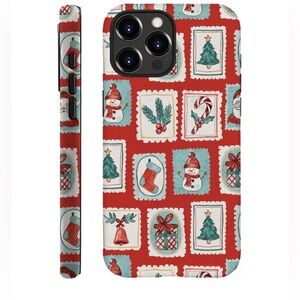 Compatible with for iPhone 13 Pro,Watercolor Christmas Stamp Snowman Phone Case